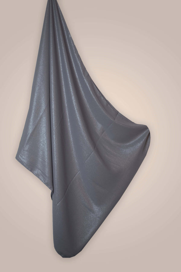 Chiffon Hijab - Glänzend - Grau