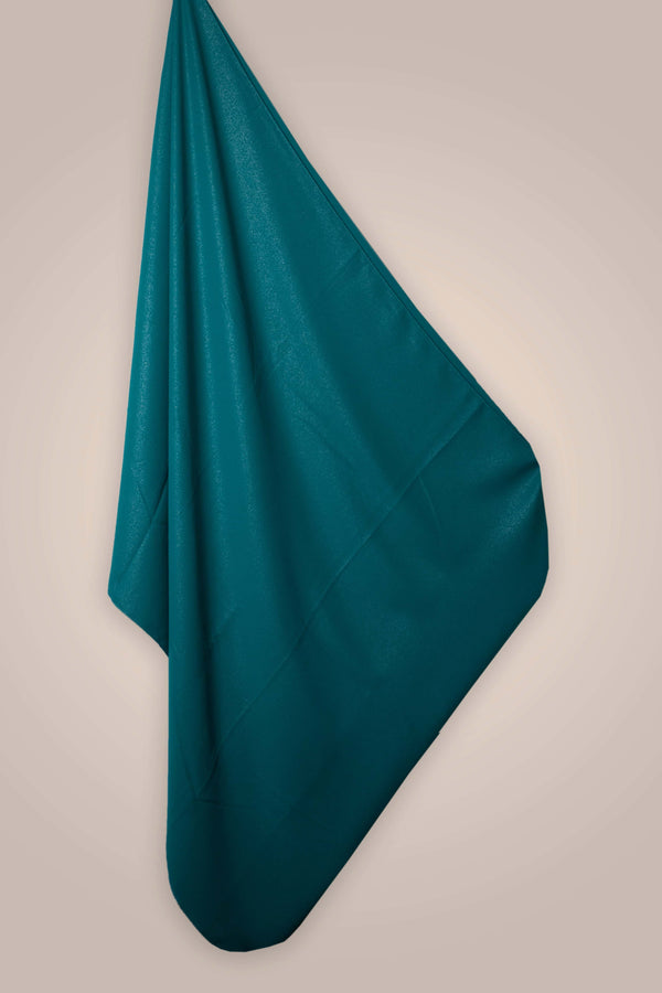 Chiffon Hijab - Glänzend - Türkis