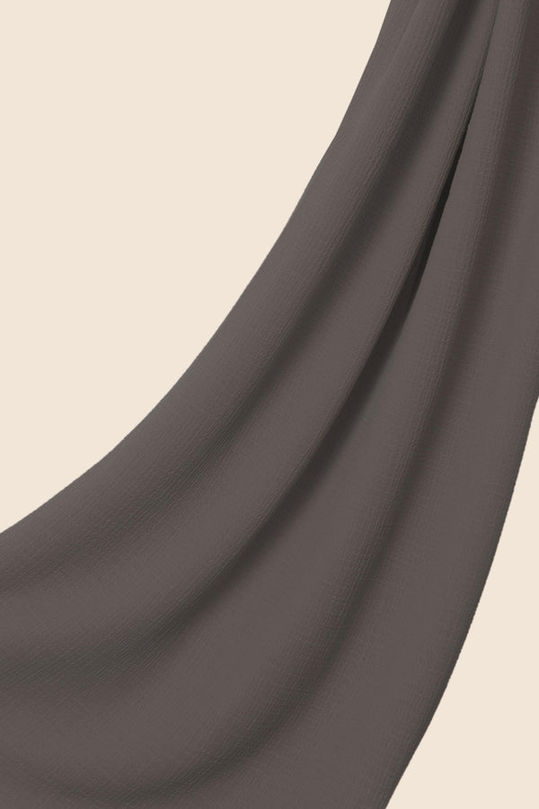 Chiffon Hijab - Lockig - Grau-Töne