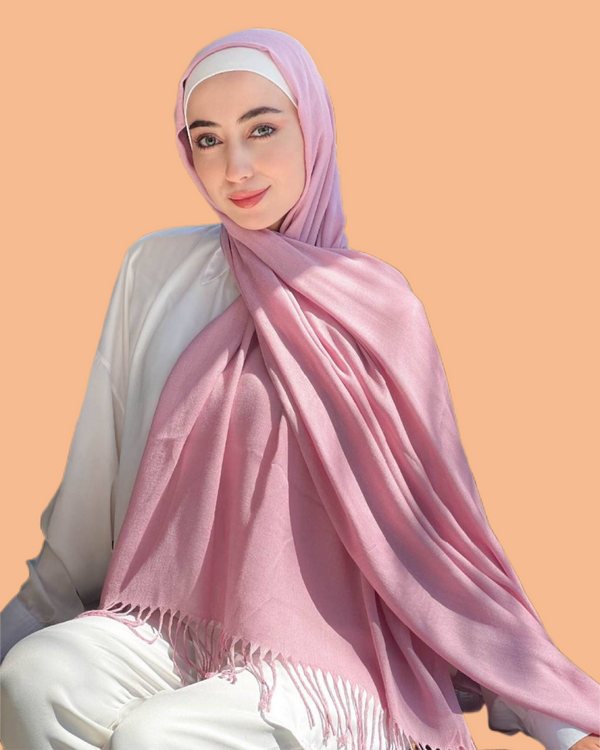 Pashmina Hijab - Standard - Rosa-Töne