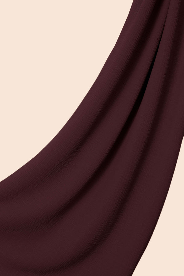 Chiffon Hijab - Lockig - Rot-Töne