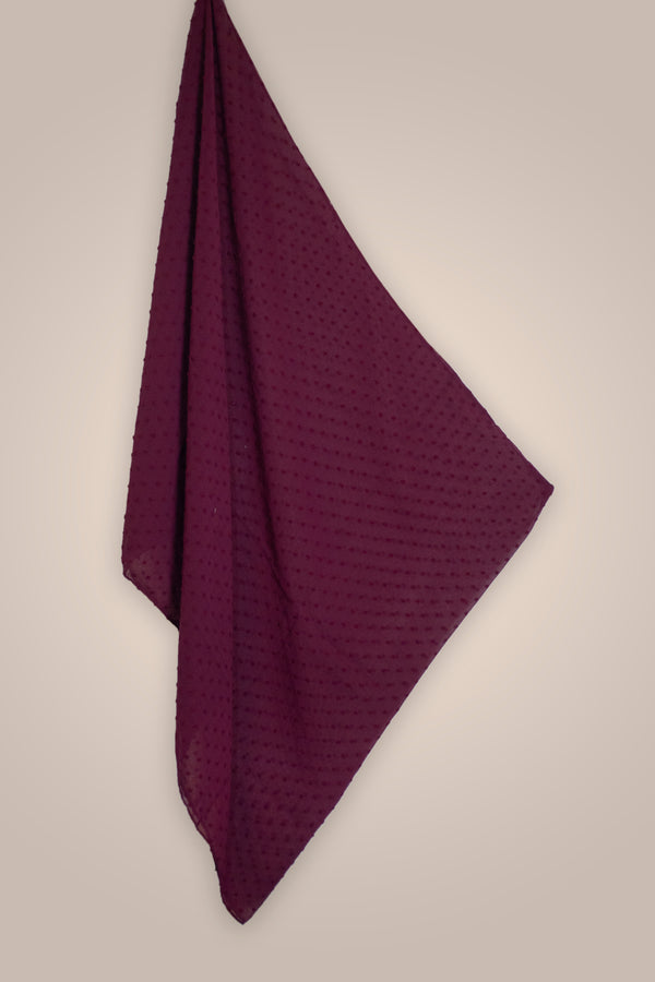 Chiffon Hijab - Gemustert - Rot-Töne